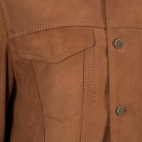 Erkek Taba Gömlek Yaka Süet Ceket