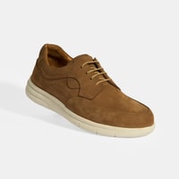 Erkek Taba Nubuk Deri Bağcıklı DesaComfort Günlük Ayakkabı