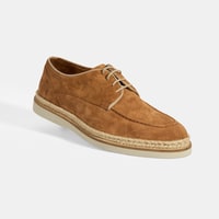 Erkek Taba Örgü Detaylı Bağcıklı Günlük Ayakkabı