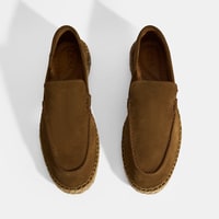 Erkek Taba Slip-On Süet Espadril 