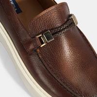 Erkek Taba Toka Aksesuarlı Deri Loafer