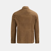 Erkek Taba Uzun Kollu Gömlek Yaka Süet Ceket