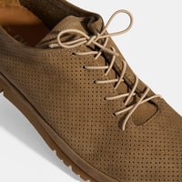 Erkek Vizon Bağcıklı Deri Ayakkabı