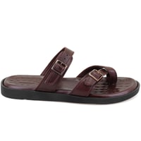 Essence Kahve Erkek Ayarlanabilir Tokalı Deri Terlik