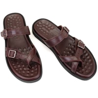 Essence Kahve Erkek Ayarlanabilir Tokalı Deri Terlik