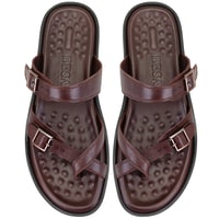 Essence Kahve Erkek Ayarlanabilir Tokalı Deri Terlik