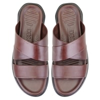 Evelin Kahve Erkek Deri Terlik