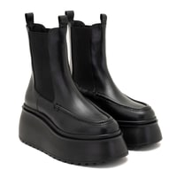Fatmir Siyah Kadın Deri Bot
