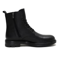 Fausta Siyah Erkek Deri Bot