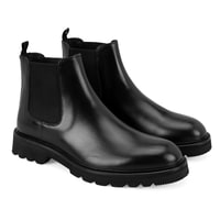 Gage Siyah Erkek Lastikli Deri Chelsea Bot