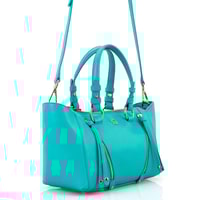 Garten Turkuaz Kadın Deri El Çantası