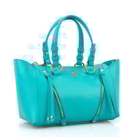 Garten Turkuaz Kadın Deri El Çantası