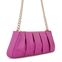 Geranie Pembe Kadın Zincir Detaylı Deri Omuz Çantası