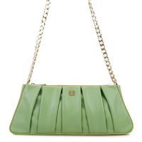 Geranie Yeşil Kadın Zincir Detaylı Deri Omuz Çantası