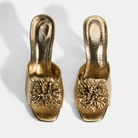 Glowen Gold Aksesuar Detaylı Kadın Topuklu Terlik