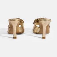 Glowen Gold Aksesuar Detaylı Kadın Topuklu Terlik