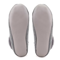 Gri Kadın Fluffy Yünlü Patik