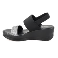 Haille Siyah Kadın Dolgu Topuklu Sandalet