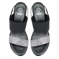 Haille Siyah Kadın Dolgu Topuklu Sandalet