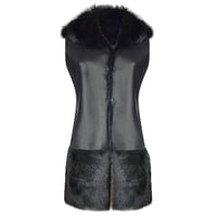 Ikeme Kadın Çift Taraflı Kürk Yelek