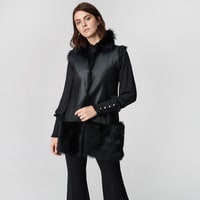 Ikeme Kadın Çift Taraflı Kürk Yelek