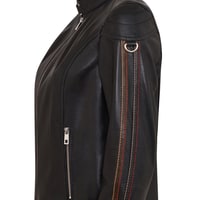 Ilaria Lacivert Kadın Deri Ceket