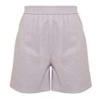 Ines Light Rose Kadın Yüksek Bel Perforeli Deri Şort