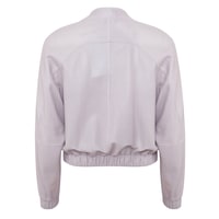 Iniga Light Rose Kadın Perforeli Deri Bomber Ceket