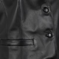 Itala Siyah Kadın Deri Yelek