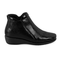 Jailyn Siyah Kadın DesaComfort Fermuarlı Deri Bot