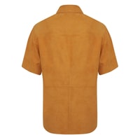 Jemma Turuncu Kadın Kısa Kollu Süet Deri Gömlek