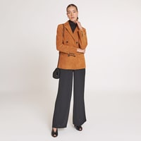 Jolanda Konyak Kadın Süet Deri Blazer Ceket