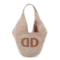 Joyce Bej Kadın Hasır Omuz Çantası