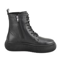 Juno Siyah Kadın Fermuarlı Deri Bot