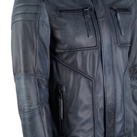 K-9061 ERKEK DERİ MONT, MAVİ, S