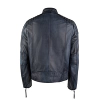 K-9061 ERKEK DERİ MONT, MAVİ, S