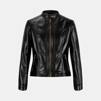 K15005 KADIN DERİ CEKET-E