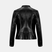 K15005 KADIN DERİ CEKET-E