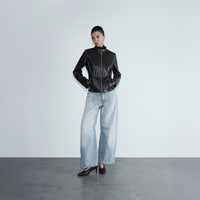 K15005 KADIN DERİ CEKET-E