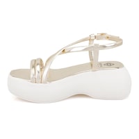 Kadın Altın Dolgu Tabanlı Sandalet