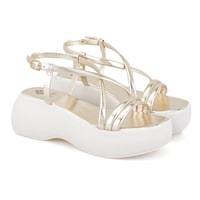 Kadın Altın Dolgu Tabanlı Sandalet