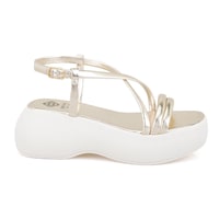 Kadın Altın Dolgu Tabanlı Sandalet