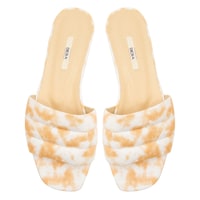 Kadın Batik Desenli Deri Terlik