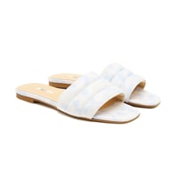 Kadın Batik Desenli Deri Terlik