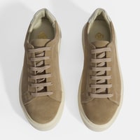 Kadın Bej Bağcıklı Süet Günlük Ayakkabı