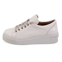 Kadın Bej Deri Spor Ayakkabı