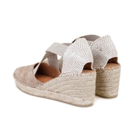 Kadın Bej Dolgu Topuklu Espadril