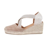 Kadın Bej Dolgu Topuklu Espadril