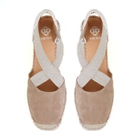 Kadın Bej Dolgu Topuklu Espadril