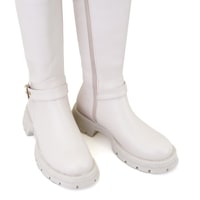 Kadın Bej Fermuarlı Çizme